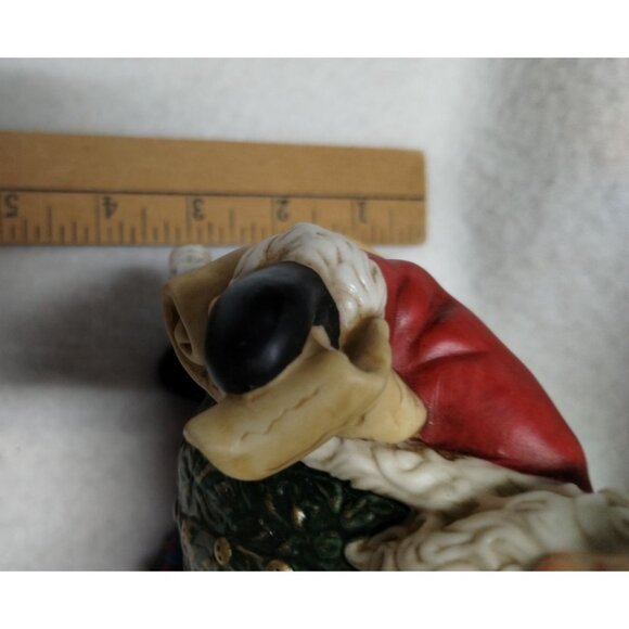 Partylite Santa Claus Tealight Holder wit Toy Bag 7" Tall Hand-Painted - Picture 14 of 15